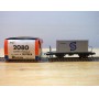 RIVAROSSI  2080,  wagon plat container 20 ' SEATRAIN  FS  BO