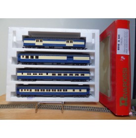 RIVAROSSI "véro" 6910 set A, coffret 4 voitures heavyweight  Blue Comet CNJ Neuf   BO