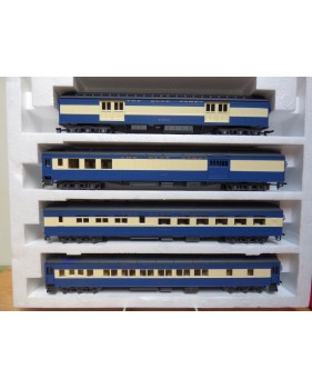 RIVAROSSI "véro" 6910 set A, coffret 4 voitures heavyweight  Blue Comet CNJ Neuf   BO