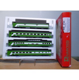 RIVAROSSI "véro" 6948 set A, coffret 4 voitures smooth side Burlington Northern  Neuf BO