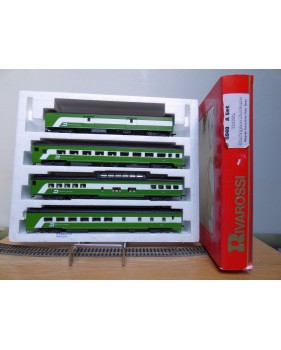 RIVAROSSI "véro" 6948 set A, coffret 4 voitures smooth side Burlington Northern  Neuf BO