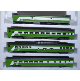 RIVAROSSI "véro" 6948 set A, coffret 4 voitures smooth side Burlington Northern  Neuf BO