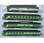 RIVAROSSI "véro" 6948 set A, coffret 4 voitures smooth side Burlington Northern  Neuf BO