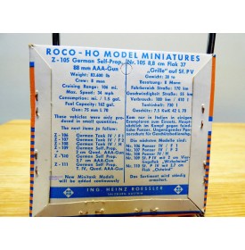 ROCO Minitanks Z-105, affût antiaérien allemand de 88 mm sur chenilles neuf BO 1/87