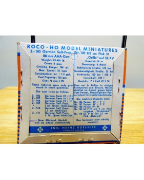 ROCO Minitanks Z-105, affût antiaérien allemand de 88 mm sur chenilles neuf BO 1/87