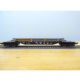 ROCO 47985,  wagon porteur multifonctions  type Sgjs 718  chargé de lingots d'acier DB AG  Neuf  BO