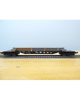 ROCO 47985,  wagon porteur multifonctions  type Sgjs 718  chargé de lingots d'acier DB AG  Neuf  BO