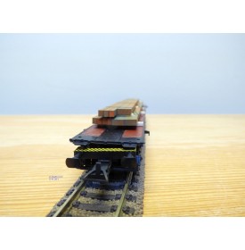 ROCO 47985,  wagon porteur multifonctions  type Sgjs 718  chargé de lingots d'acier DB AG  Neuf  BO