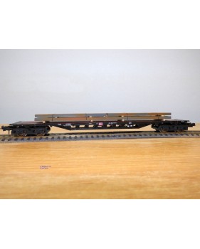 ROCO 47985,  wagon porteur multifonctions  type Sgjs 718  chargé de lingots d'acier DB AG  Neuf  BO