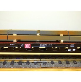 ROCO 47985,  wagon porteur multifonctions  type Sgjs 718  chargé de lingots d'acier DB AG  Neuf  BO