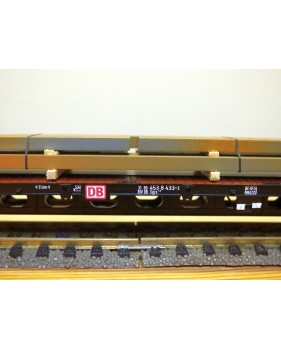 ROCO 47985,  wagon porteur multifonctions  type Sgjs 718  chargé de lingots d'acier DB AG  Neuf  BO