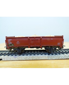 Märklin ancien  4603, 7 wagon tombereau chargé bois DB BO