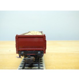 Märklin ancien  4603, 7 wagon tombereau chargé bois DB BO
