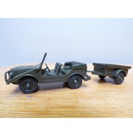 Solido 213,  Jeep Mercedes (Peugeot ) et remorque   Neuf   BO  
