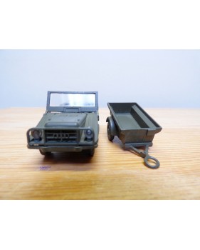 Solido 213,  Jeep Mercedes (Peugeot ) et remorque   Neuf   BO  
