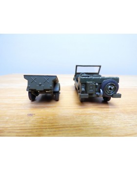 Solido 213,  Jeep Mercedes ( Peugeot DKW AUTO UNION  Munga ) et remorque   Neuf   BO  