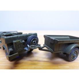 Solido 213,  Jeep Mercedes ( Peugeot DKW AUTO UNION  Munga ) et remorque   Neuf   BO  