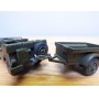 Solido 213,  Jeep Mercedes ( Peugeot DKW AUTO UNION  Munga ) et remorque   Neuf   BO  