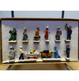 Märklin métal 404 Ga / 0201, coffret de 10 personnages voyageurs et personnel de quai Neuf BO