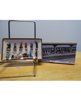 Märklin métal 404 Ga / 0201, coffret de 10 personnages voyageurs et personnel de quai Neuf BO