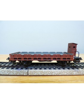 Märklin ancien 323  . 3,   wagon plat à ranchers à guérite   DB  BO