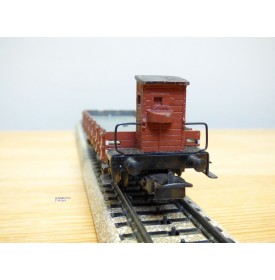 Märklin ancien 323  . 3,   wagon plat à ranchers à guérite   DB  BO