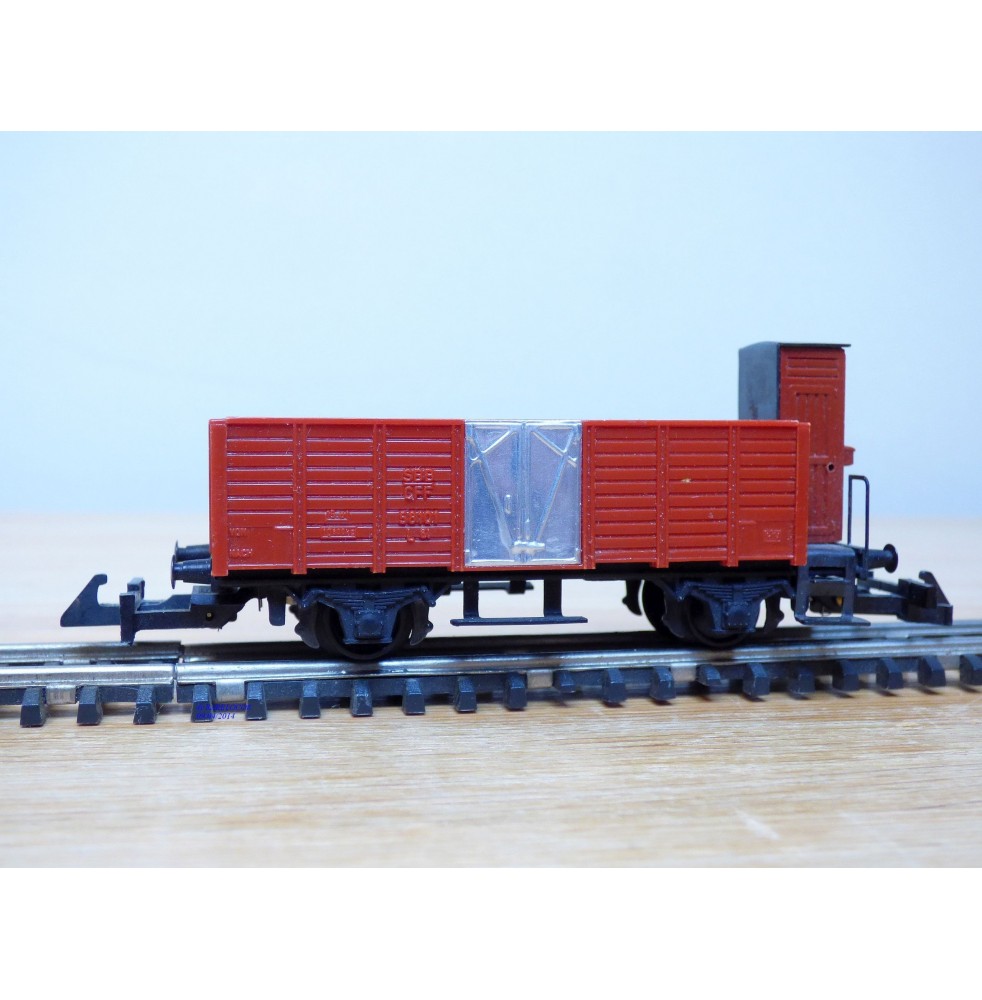 FLEISCHMANN ( 5209 ) JOLI WAGON TOMBEREAU A GUERITE DB TRANSPORT DE 3 TUBES HO