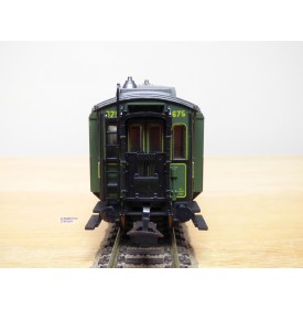 TRIX  52 3735,  voiture ancienne à 3 essieux  mixte de 1/ 2 Kl . K.B.Stb. Neuf   BO