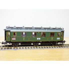 TRIX  52 3735,  voiture ancienne à 3 essieux  mixte de 1/ 2 Kl . K.B.Stb. Neuf   BO