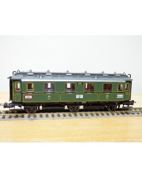 TRIX  52 3735,  voiture ancienne à 3 essieux  mixte de 1/ 2 Kl . K.B.Stb. Neuf   BO