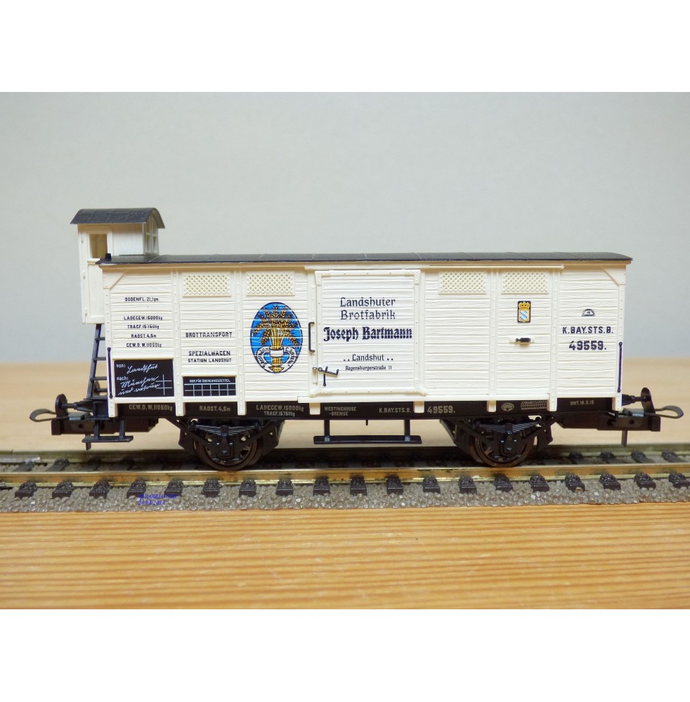 TRIX 23577 K,  wagon spécial pour transport de pain Joseph Bartmann à  LandshutK.B.Sts.B. neuf  BO
