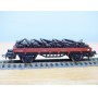 ELECTROTREN  1105, wagon plat  chargé de traverses RENFE BO