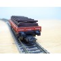 ELECTROTREN  1105, wagon plat  chargé de traverses RENFE BO