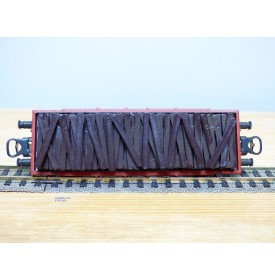 ELECTROTREN  1105, wagon plat  chargé de traverses RENFE BO
