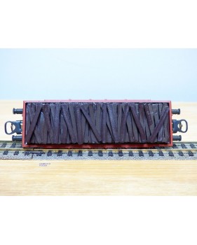 ELECTROTREN  1105, wagon plat  chargé de traverses RENFE BO