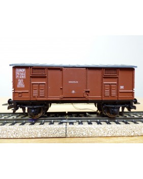 POCHER 315 / 3, rare wagon couvert type F  avec feu de fin de convoi  FS BO