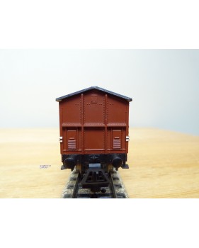POCHER 315 / 3, rare wagon couvert type F  avec feu de fin de convoi  FS BO