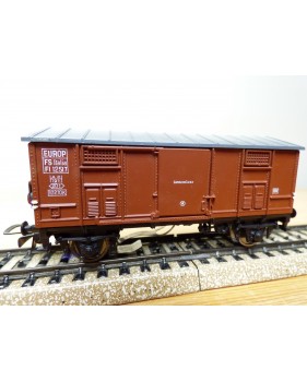 POCHER 315 / 3, rare wagon couvert type F  avec feu de fin de convoi  FS BO