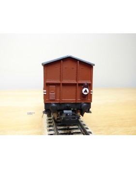 POCHER 315 / 3, rare wagon couvert type F  avec feu de fin de convoi  FS BO