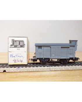 ELECTROTREN 855, wagon ancien couvert à guérite  RENFE BO