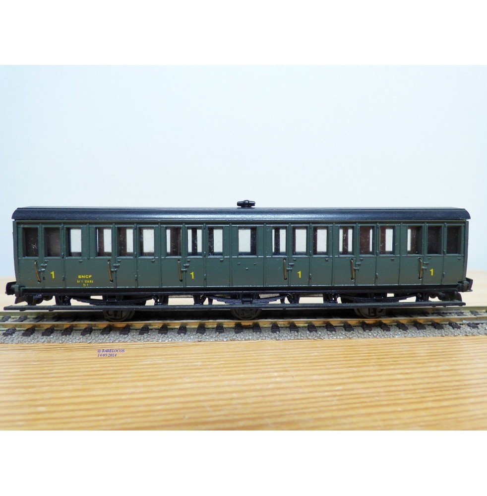 MMM-RG ???, voiture ancienne à 3 essieux de 1 ère classe  type A6  SNCF 