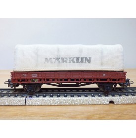 Märklin ancien  313 / 3 ( 4609 ), wagon plat bâché  DB BO