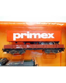 PRIMEX ( Märklin )  4594, coffret 2 wagons plats et camion semi remorque Primex  Neuf  BO 