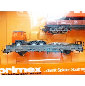 PRIMEX ( Märklin )  4594, coffret 2 wagons plats et camion semi remorque Primex  Neuf  BO 
