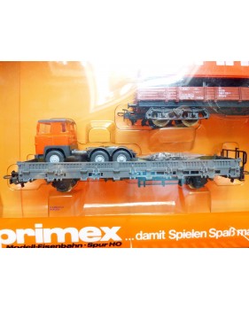 PRIMEX ( Märklin )  4594, coffret 2 wagons plats et camion semi remorque Primex  Neuf  BO 
