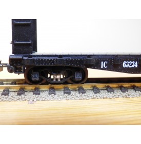 RIVAROSSI  véro  C flat / T, wagon plat pour transport de troncs  ( flat car timber ) Illinois Central  neuf  BO