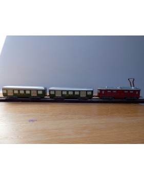 WESA Liliput , coffret SBB : motrice 110, 2 voitures en bois, rails bois et bakélite  SBB   BO