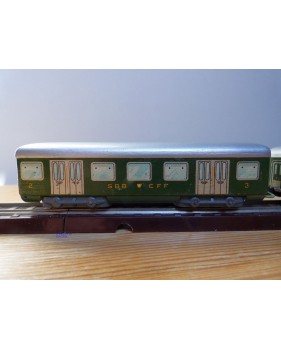 WESA Liliput , coffret SBB : motrice 110, 2 voitures en bois, rails bois et bakélite  SBB   BO