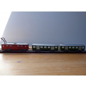 WESA Liliput , coffret SBB : motrice 110, 2 voitures en bois, rails bois et bakélite  SBB   BO