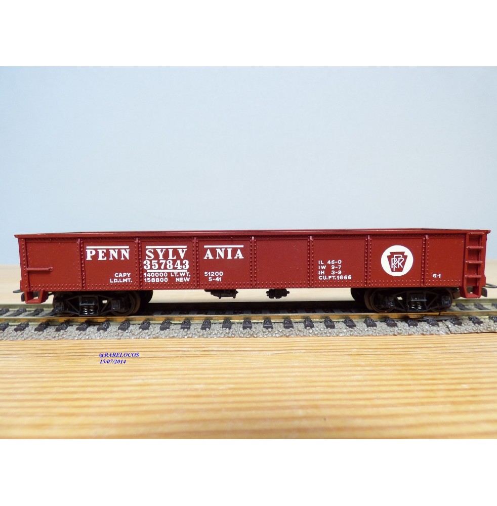 RIVAROSSI  véro C Gon/1, wagon tombereau  Pennsylvania PRR   
